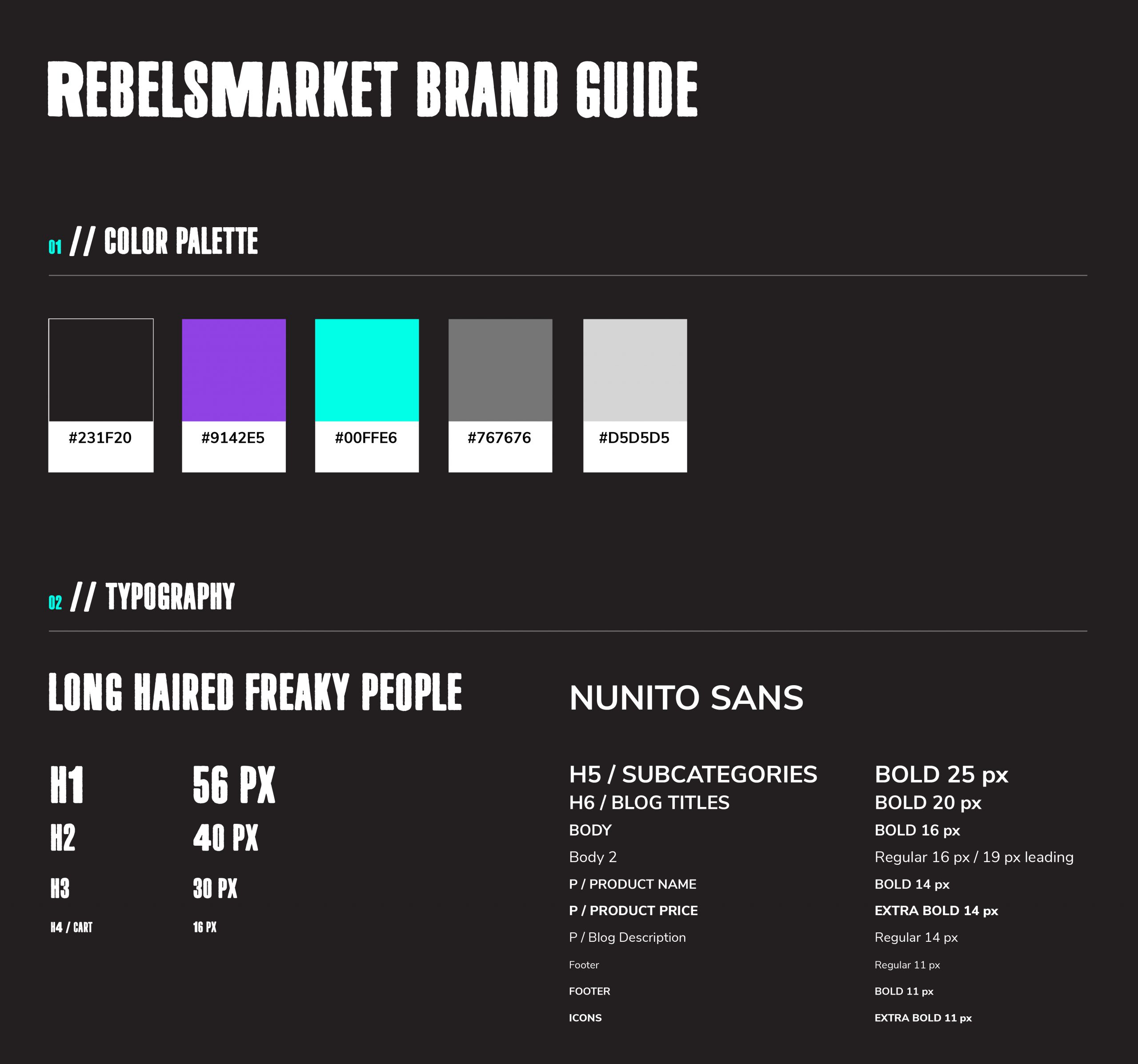 Brand colors and typography